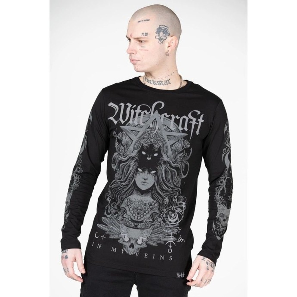 Killstar Unisex witching long sleeve black tee